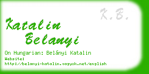 katalin belanyi business card